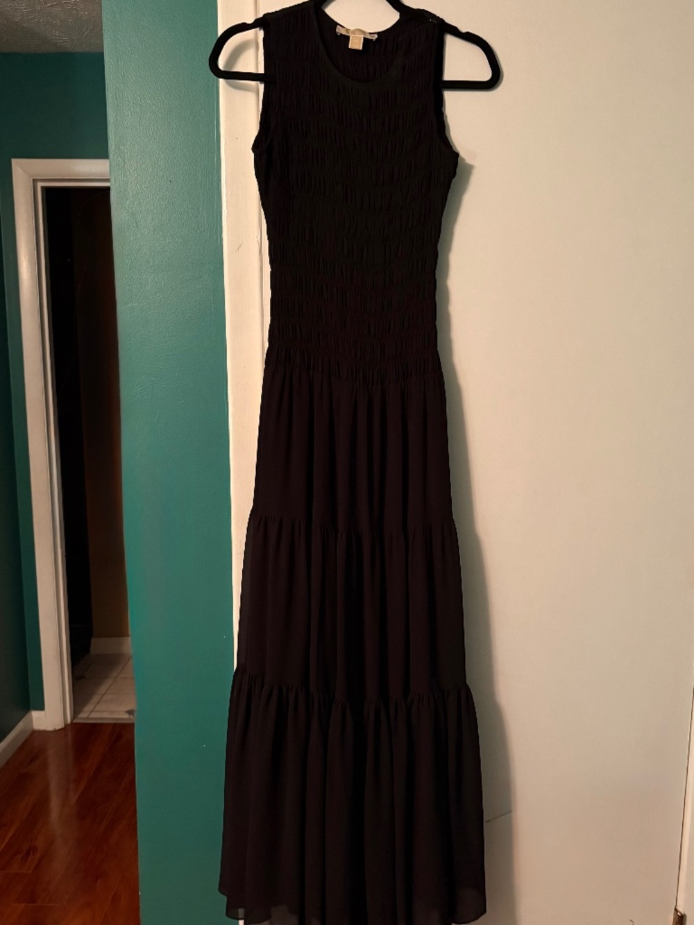 Michael Kors Smocked Georgette Tank Dress